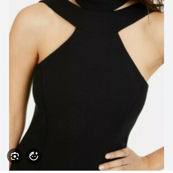 Bebe NWT Black Bodycon High Neck Dress - Picture 6 of 6
